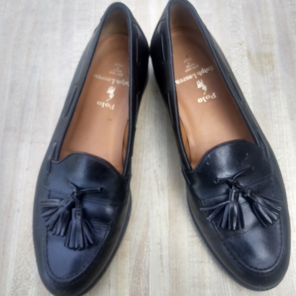 Ralph Lauren Mens Italy Tassel Black Slipon Loafer Size 8.5D (0001) - Picture 5 of 10